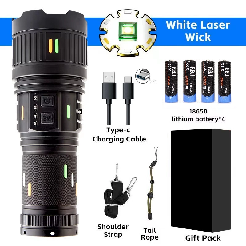 F.B.I Pro F-3001 Alüminyum TG LED Güç Göstergeli Type-C Şarjlı El Feneri