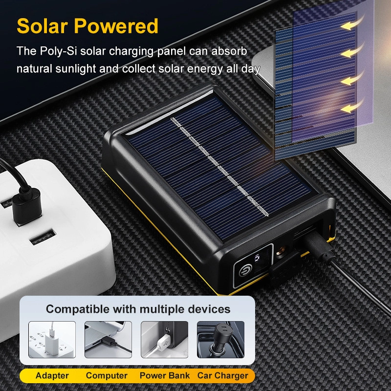 F.B.I Pro F-3003 Alüminyum PM10-TG LED Type-C Powerbank ve Solar Şarjlı Kamp Kafa Feneri