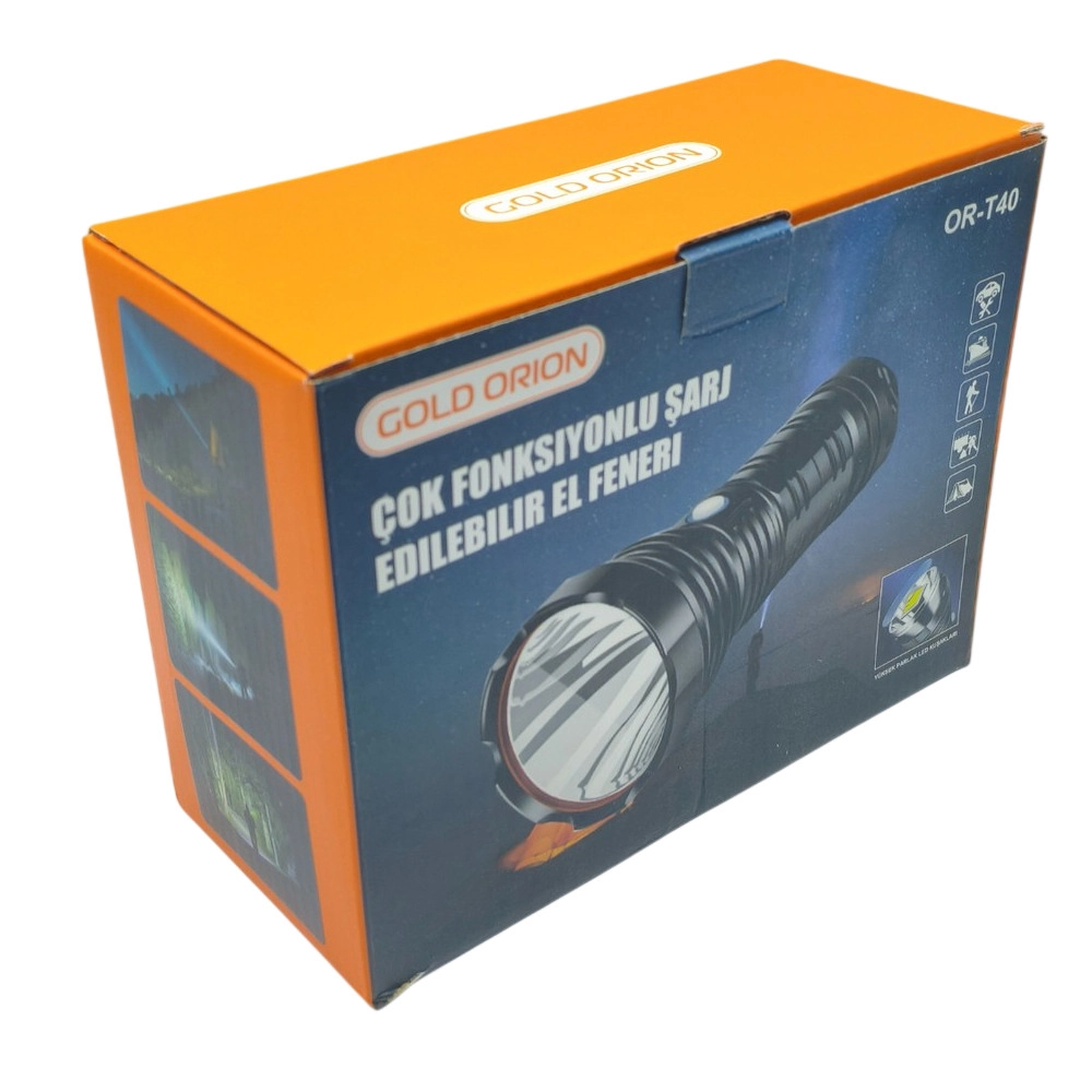 Gold Orion OR-T40 100W 5000 Lümen LED Şarjlı El Feneri