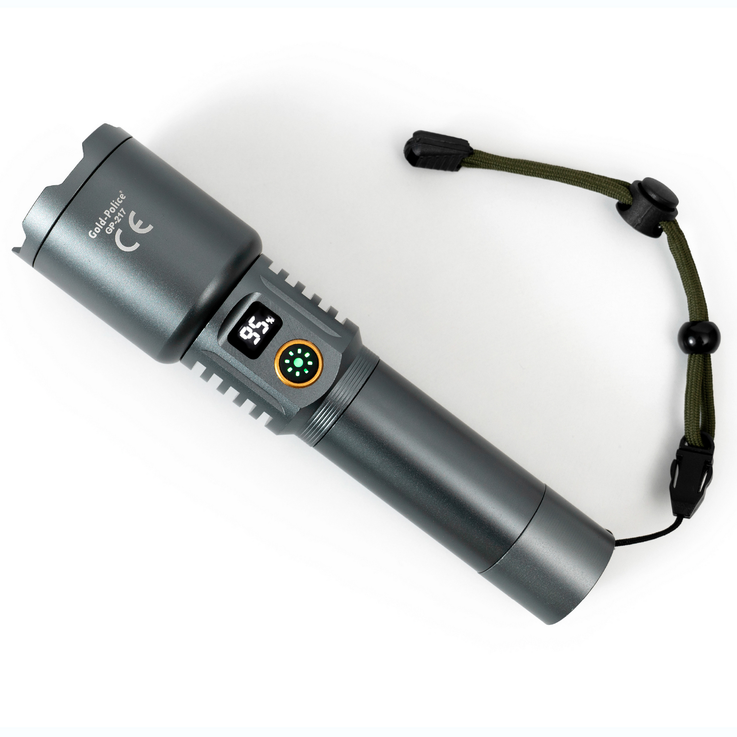 Gold Police GP-217 TG LED Ultra Uzun Menzilli Şarjlı El Feneri Profesyonel Taktik Seri