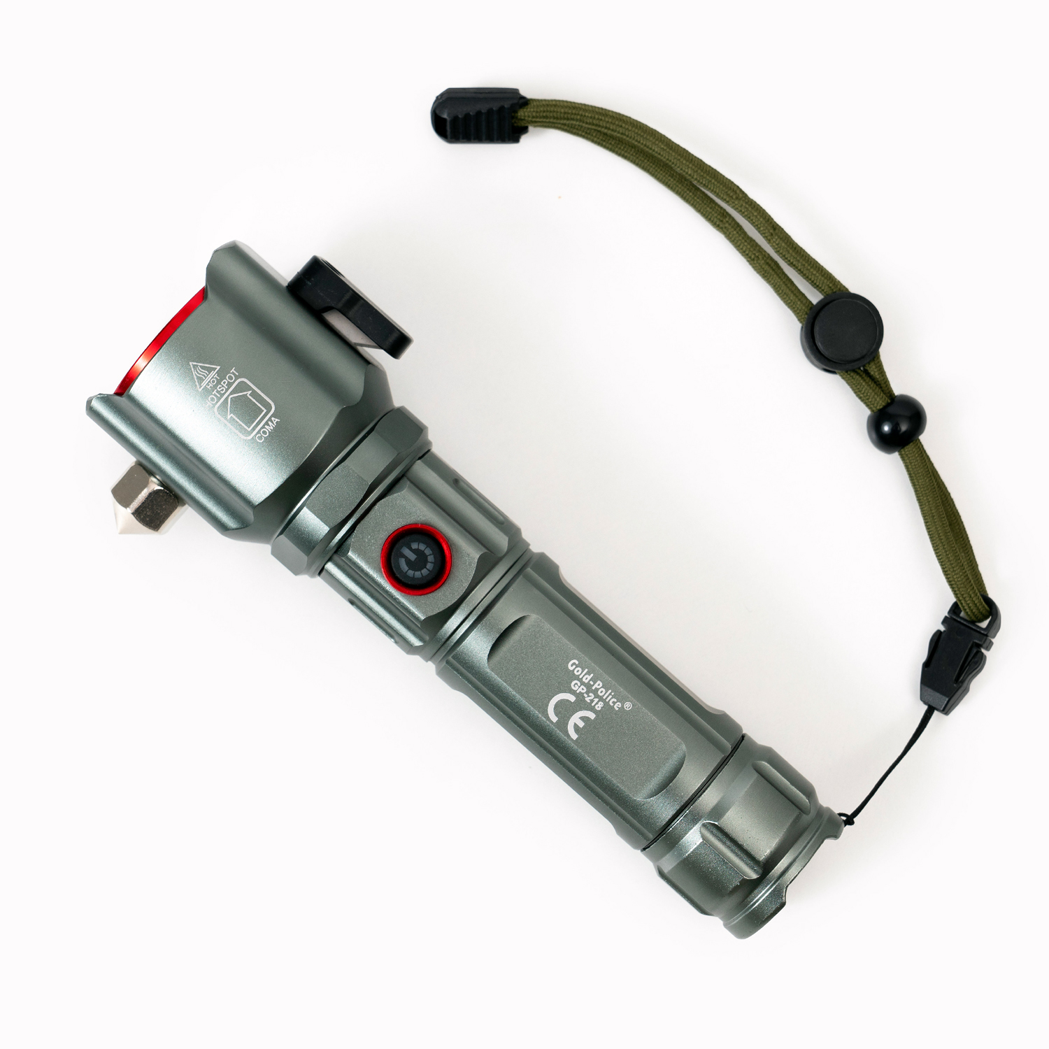 Gold Police GP-218 TG LED Uzun Menzilli Cam Kıracaklı Şarjlı El Feneri