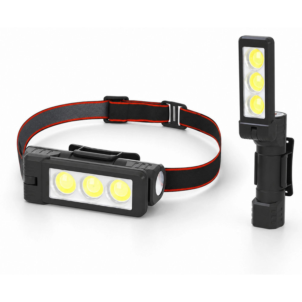 Gold Silver GS-225 3 LED USB Şarjlı Çok Fonksiyonlu Kafa Feneri