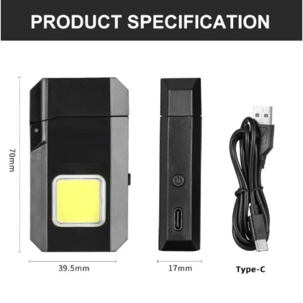 Gold%20Silver%20GS-4000%20Su%20Geçirmez%20COB%20LED%20Type-C%20Şarjlı%20Elektrikli%20Çakmak%20Cep%20Işığı