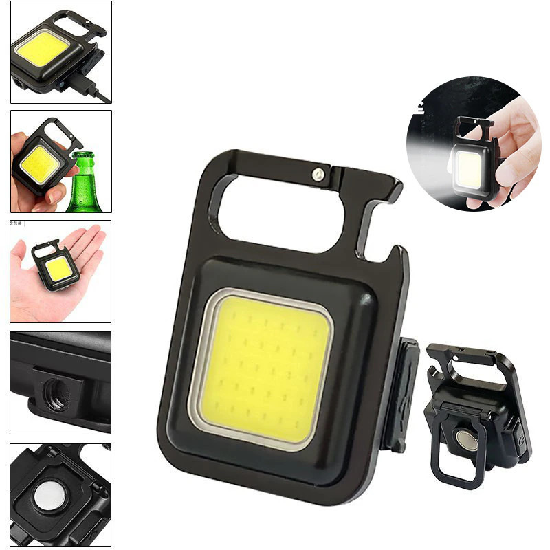 Gold Silver GS-465 Tripotlu USB Şarj Edilebilir Anahtarlık Fener