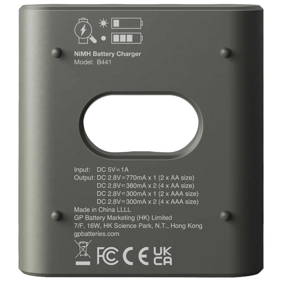 GP B441 AA-AAA USB Pilsiz Şarj Cihazı