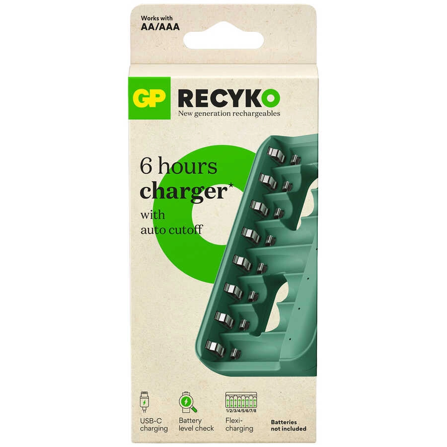 GP E822 8 Adet AA ve/veya AAA İçin USB Pilsiz Şarj Cihazı