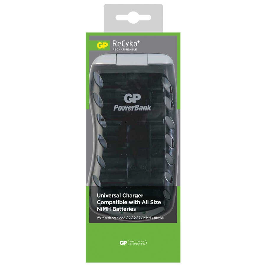 GP PB19 AA AAA C D 9V Ni-MH Piller İçin Universal Şarj Cihazı