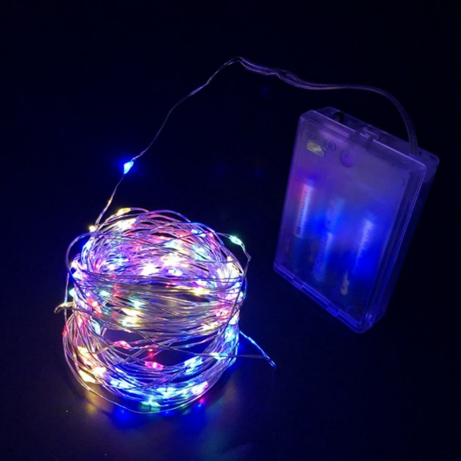 Greyder GD968 Şerit Pilli Aydınlatma 10 metre 100 Adet RGB Peri Led