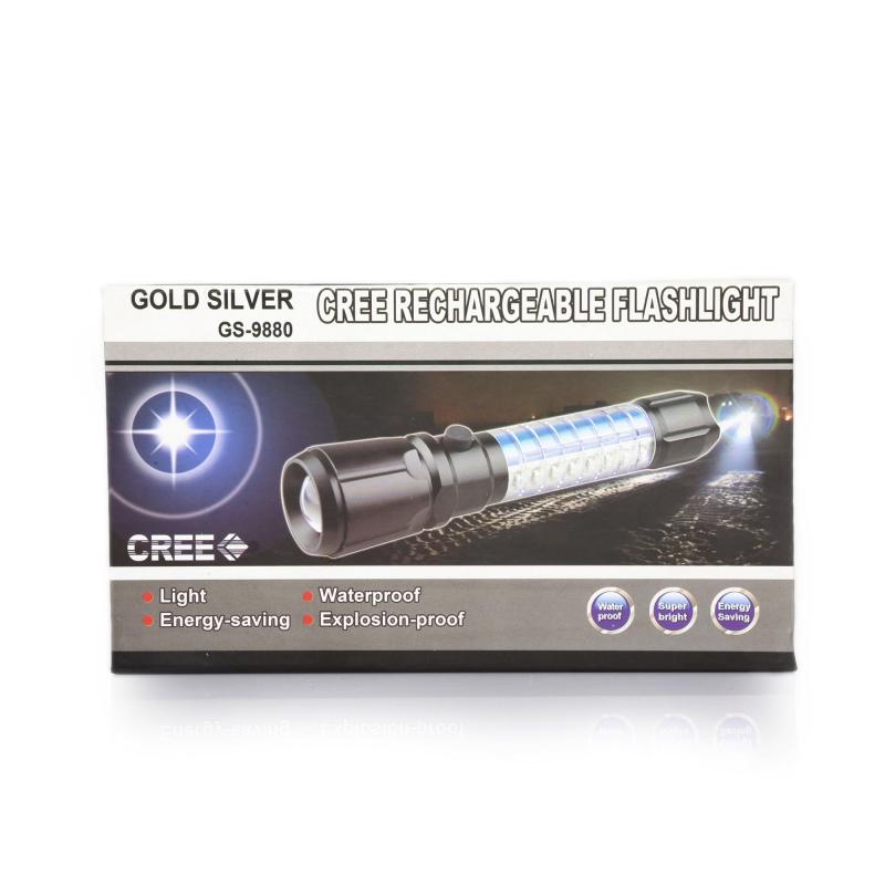Gold Silver GS-9880 Zoomlu Şarjlı Işıldak El Feneri
