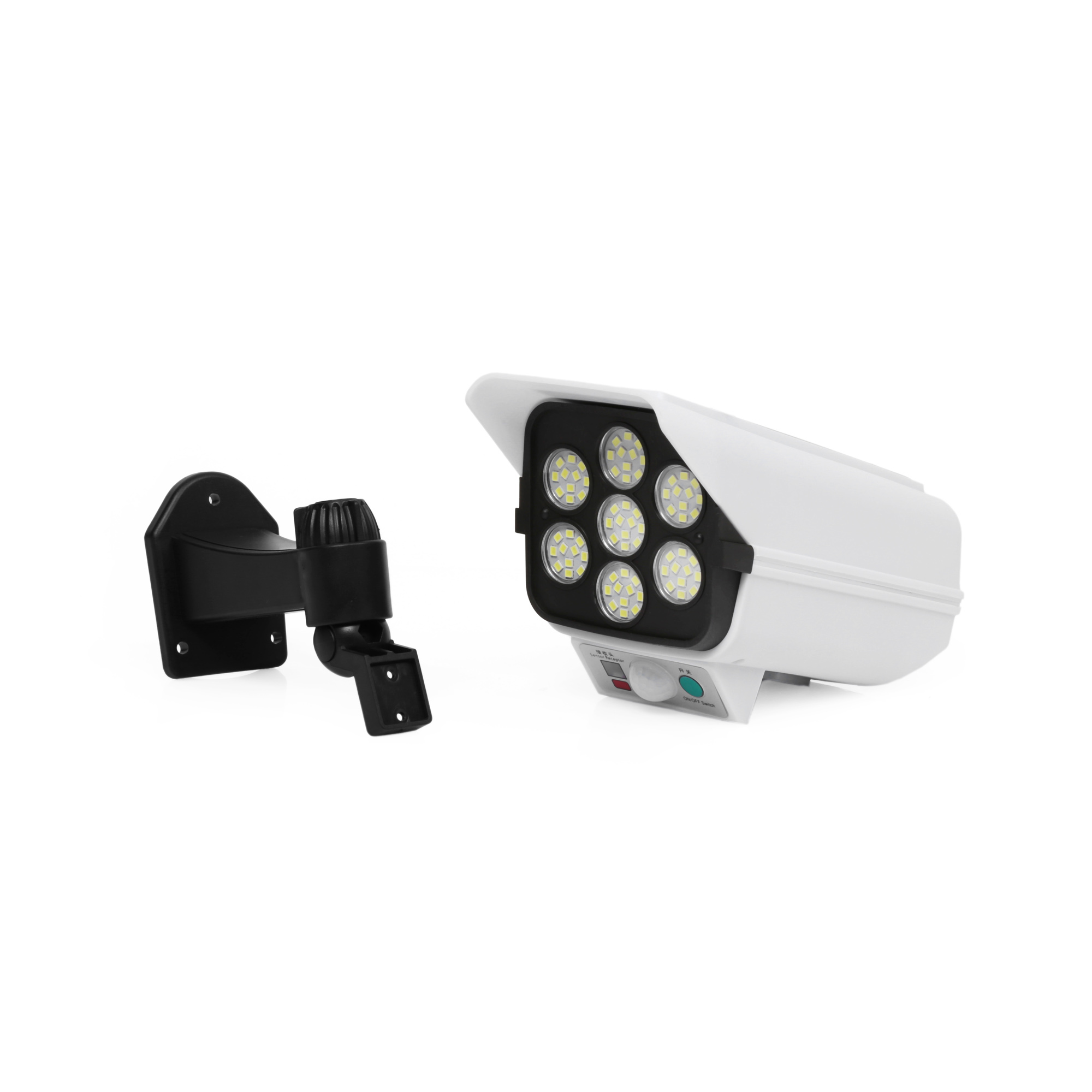 Pocketman KL-2178B 77 LED Kamera Görünümlü Hareket Sensörlü Ayarlanabilir Su Geçirmez Solar Aydınlatma