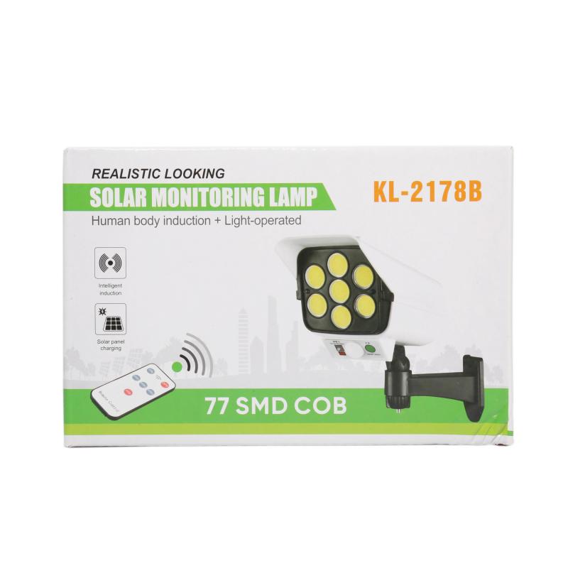 Pocketman KL-2178B 77 LED Kamera Görünümlü Hareket Sensörlü Ayarlanabilir Su Geçirmez Solar Aydınlatma