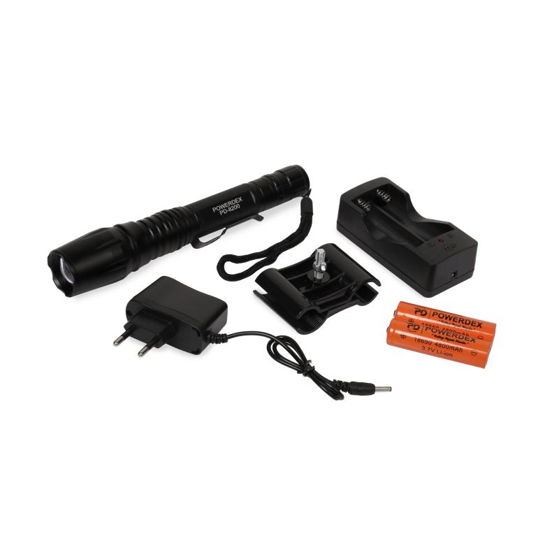 Powerdex%20PD-8200%20Cree%20T6%20LED%20Alüminyum%20Gövde%20Şarjlı%20El%20Feneri