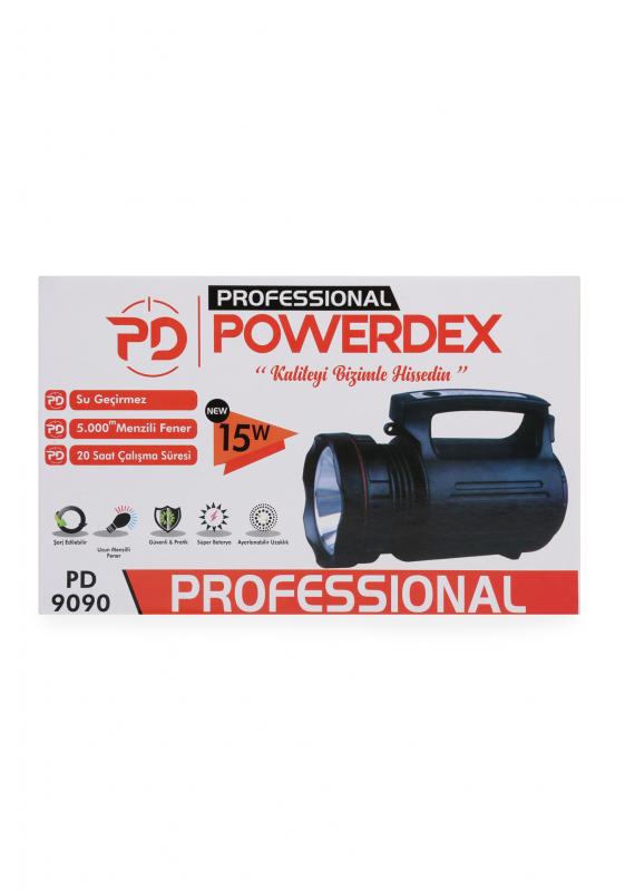 Powerdex%20PD-9090%2015Watt%20Şarjlı%20Spot%20Fener