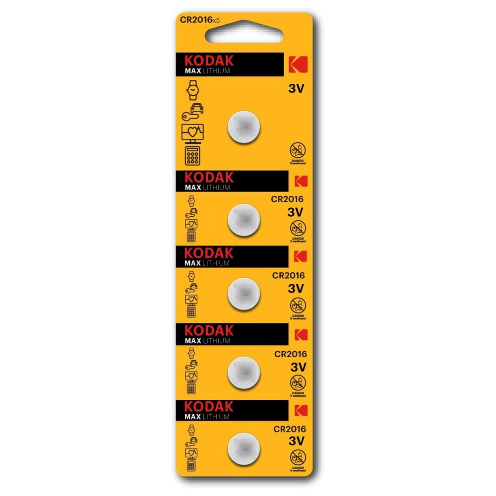 Kodak 5 Adet CR2016 Max Lityum Para Pil