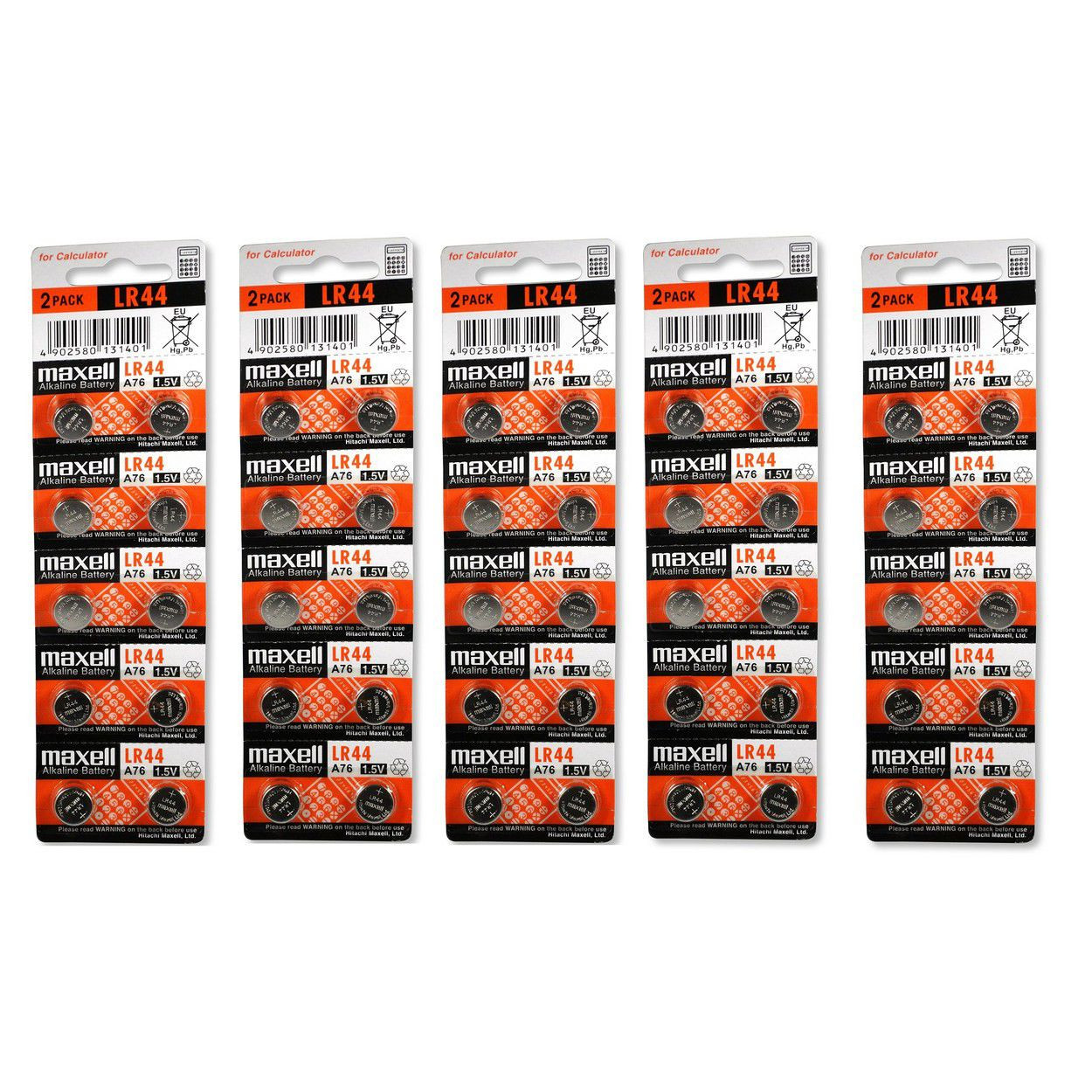 Maxell LR44 AG13 SR44 A76 1.5V Alkalin Saat Pili 50 Adet