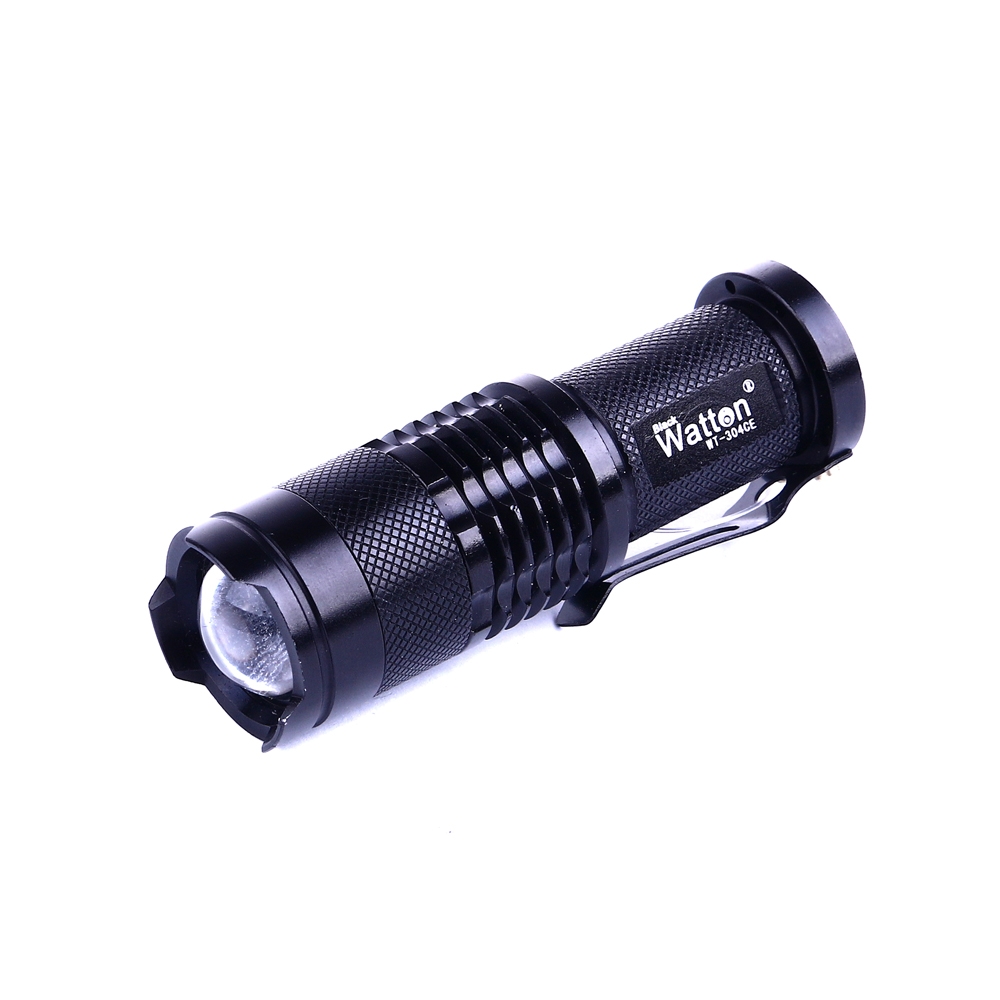 Watton WT-304 Mini Şarjlı El Feneri Zoom Özellikli Alüminyum Taktik Fener