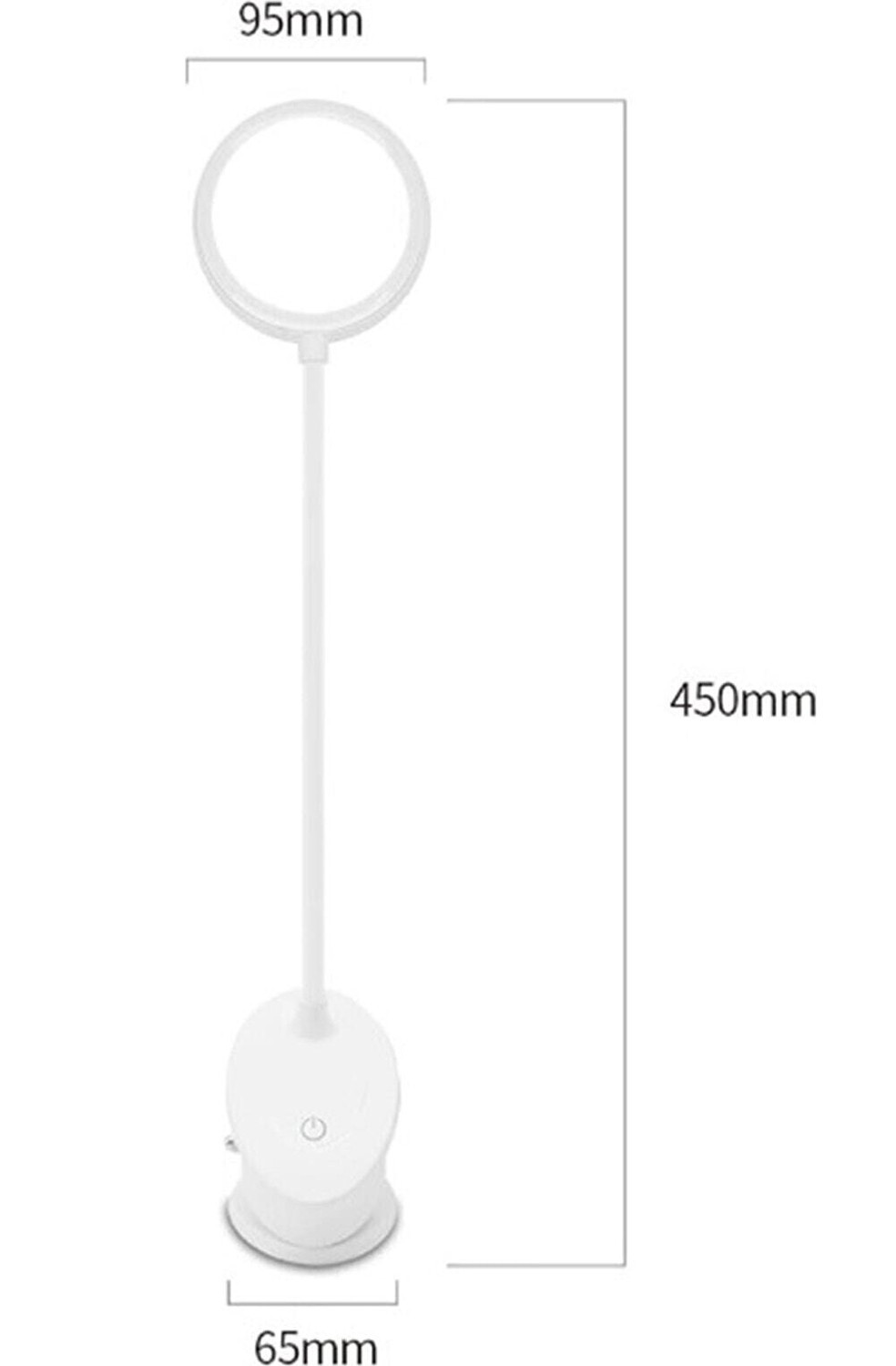 PeakStar PS-1942 Şarjlı Dokunmatik LED Masa Lambası Klipsli Çalışma Okuma Işığı 3 Kademeli USB Kablolu Akrobat Lamba