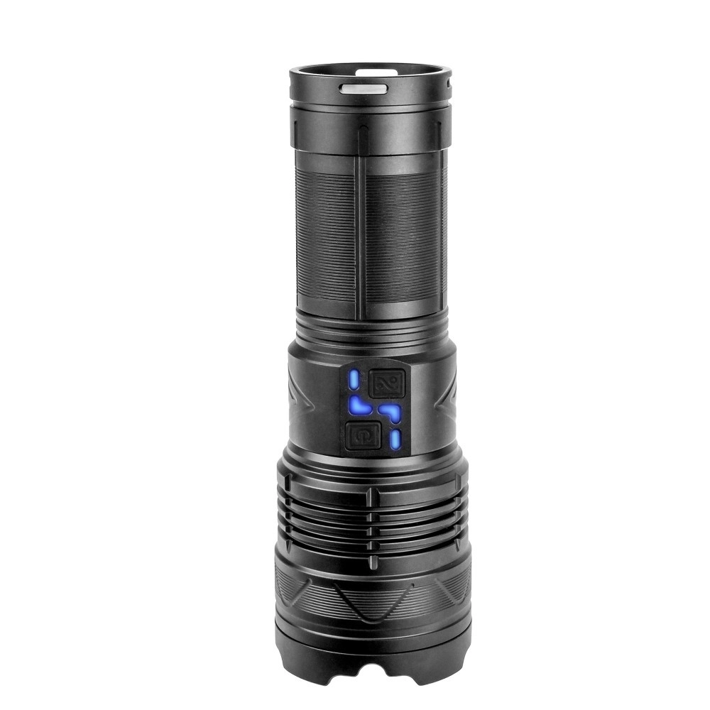 PeakStar PS-1998 Ultra Parlak Su Geçirmez Zoomlu Güçlü 200W 30000 Lümen Şarjlı Bekçi Avcı Kamp El Feneri