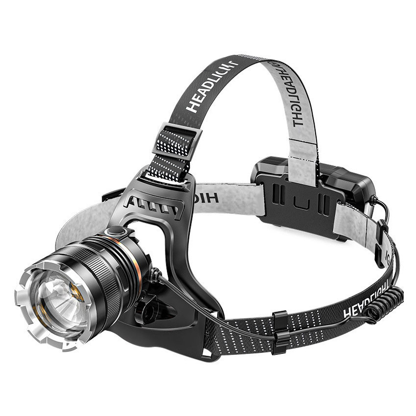 PeakStar PS-8002 XHP50 LED Sensörlü Zoomlu Profesyonel Şarjlı Kafa Feneri – Yüksek Işık Gücü, Alüminyum Gövde, Micro USB