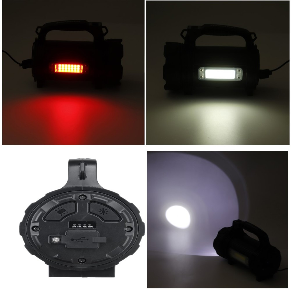 PeakStar%20PS-889%20Su%20Geçirmez%20Yüksek%20Güçlü%20Led%2030W%20Şarj%20Edilebilir%20Powerbank%20Özellikli%20Projektör%20Profesyonel%20El%20Feneri