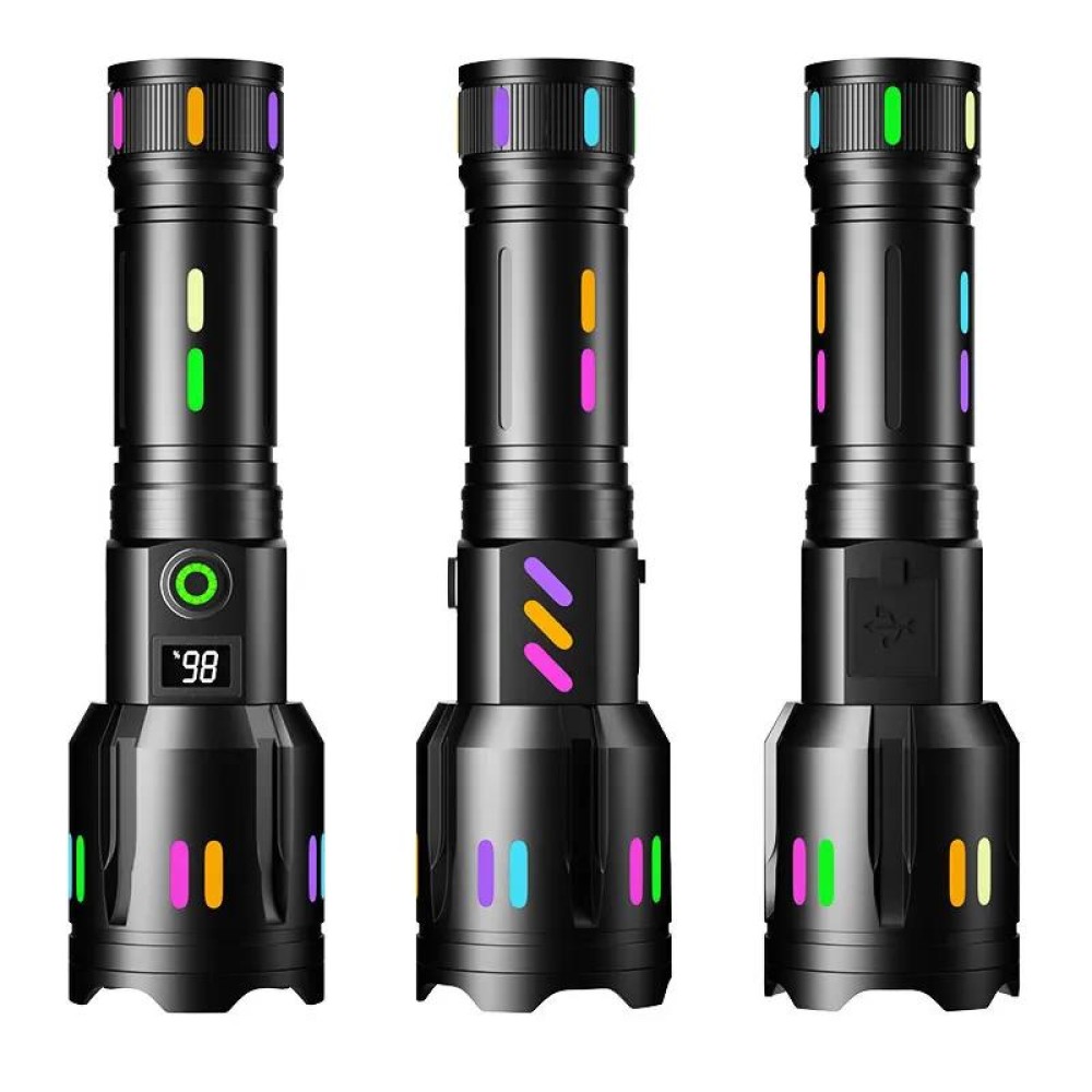 PeakStar PS-9885 Profesyonel Zoomlu 50W Şarjlı Powerbank Avcı Polis El Feneri