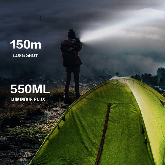 Philips SFL2188/93 450 Lümen 200 Metre Menzilli IP55 Su Geçirmez 2200MAH Type-C Şarj Edilebilir LED El Feneri
