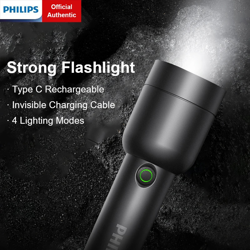 Philips SFL6168/93 Optik Zoom 20W 1000 Lümen 350 Metre Menzilli IP44 Su Geçirmez Type-C Şarj Edilebilir El Feneri