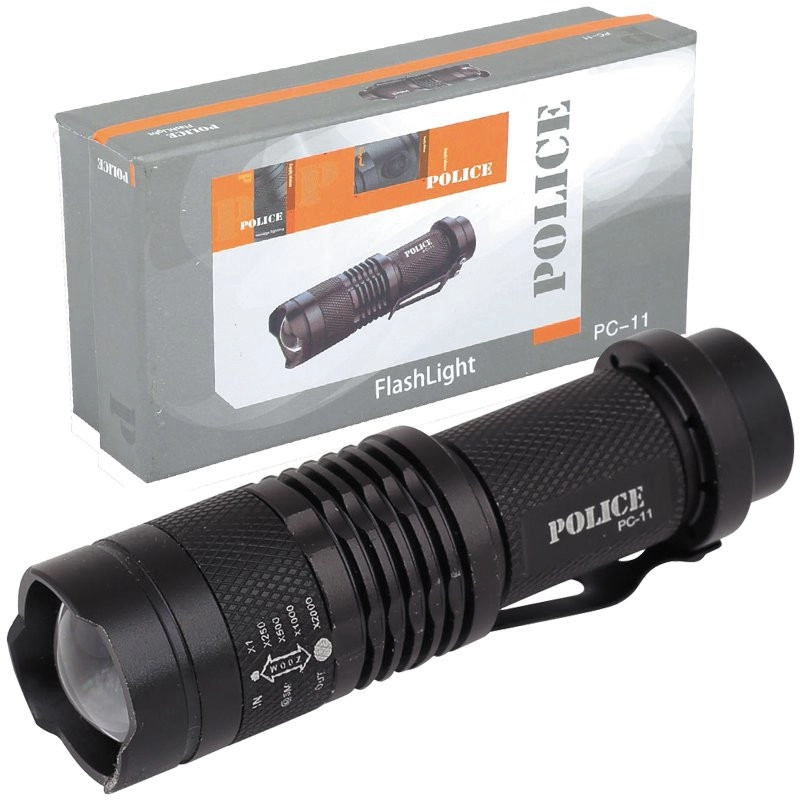 Police PC-11 Tek Pilli Mini El Feneri Cree Q5 LED Zoomlu