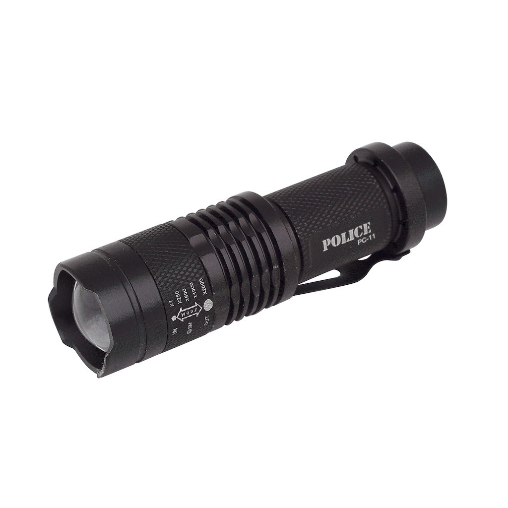 Police PC-11 Tek Pilli Mini El Feneri Cree Q5 LED Zoomlu
