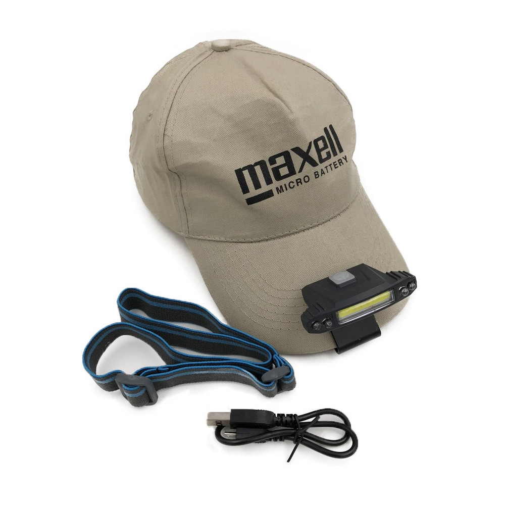 Police PS-1930 USB Şarjlı COB Led Şapka Feneri