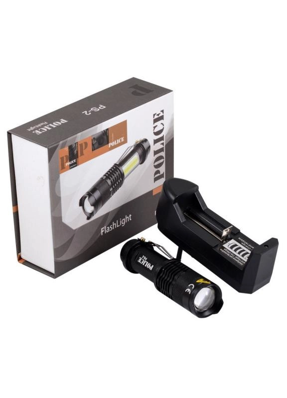 Police PS-2 Cree Q5 COB LED Şarj Edilebilir Zoomlu El Feneri