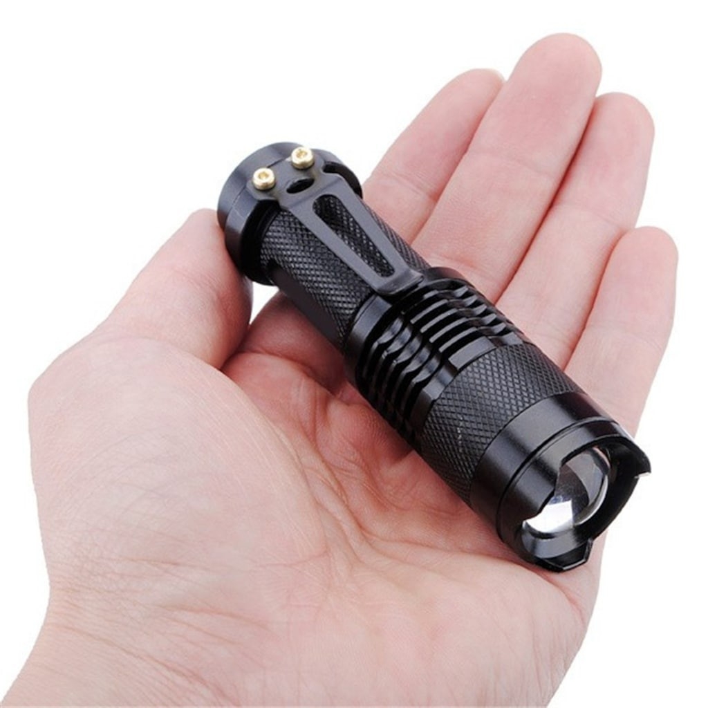 Police Cree Q5 LED Zoomlu Duracell Pilli Mini Feneri