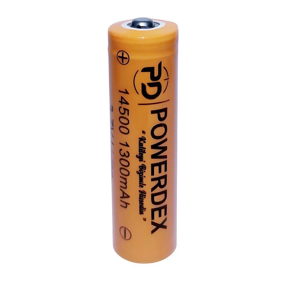 Powerdex 14500 1300mAH 3.7V Li-ion Şarjlı Kalem Pil