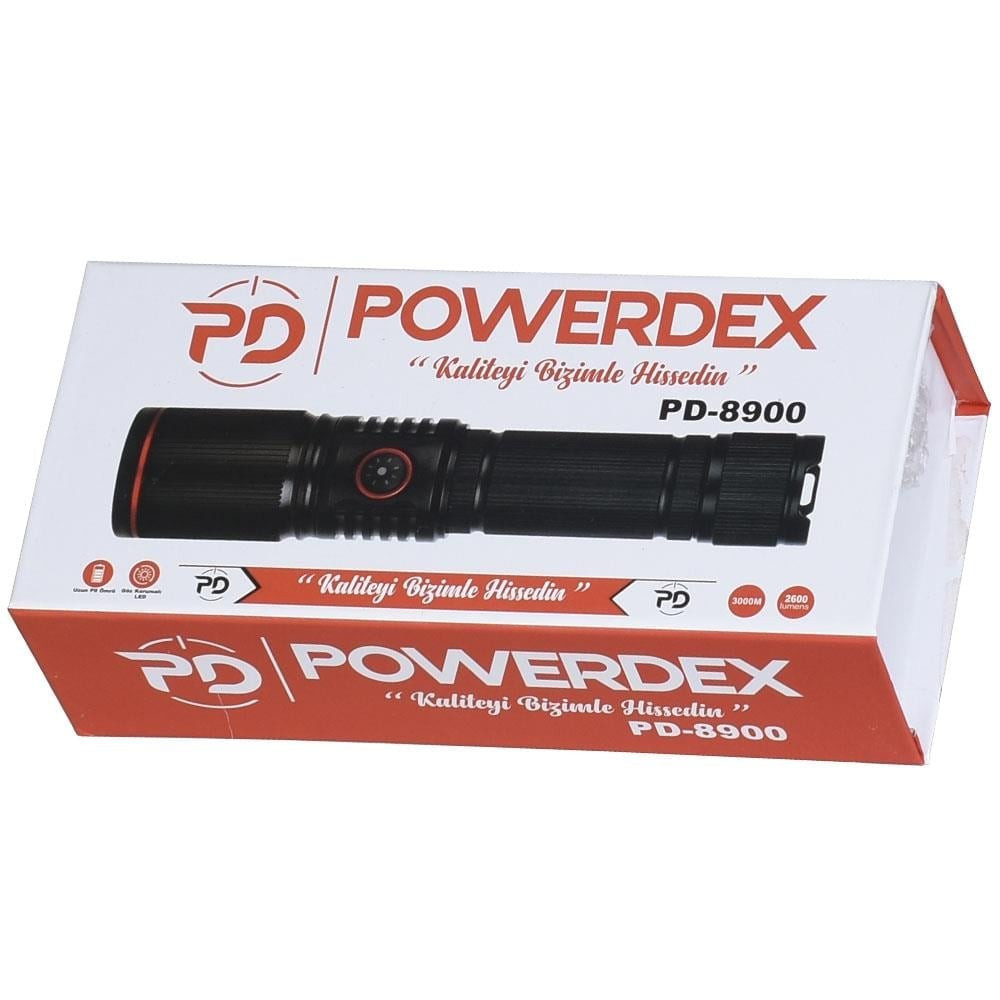 Powerdex%20PD-8900%20Taktik%20Şarjlı%20Avcı%20Feneri