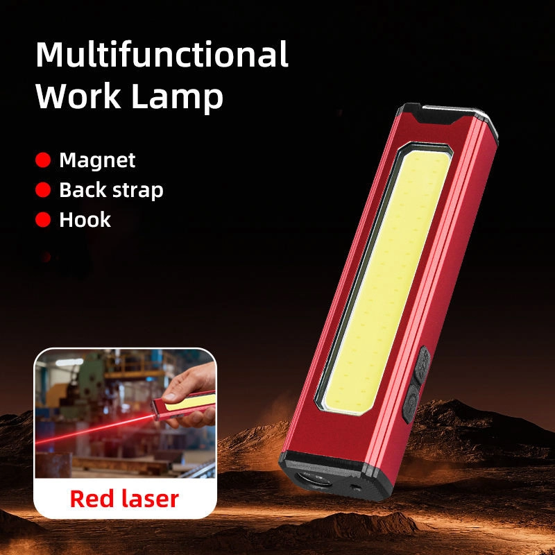 Powerdex PD-8989 Şarjlı COB LED Mıknatıslı Kırmızı Lazer Pointer Özellikli Tamirci Feneri Çalışma Lambası