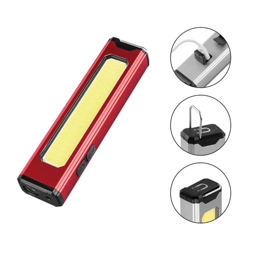 Powerdex PD-8989 Şarjlı COB LED Mıknatıslı Kırmızı Lazer Pointer Özellikli Tamirci Feneri Çalışma Lambası