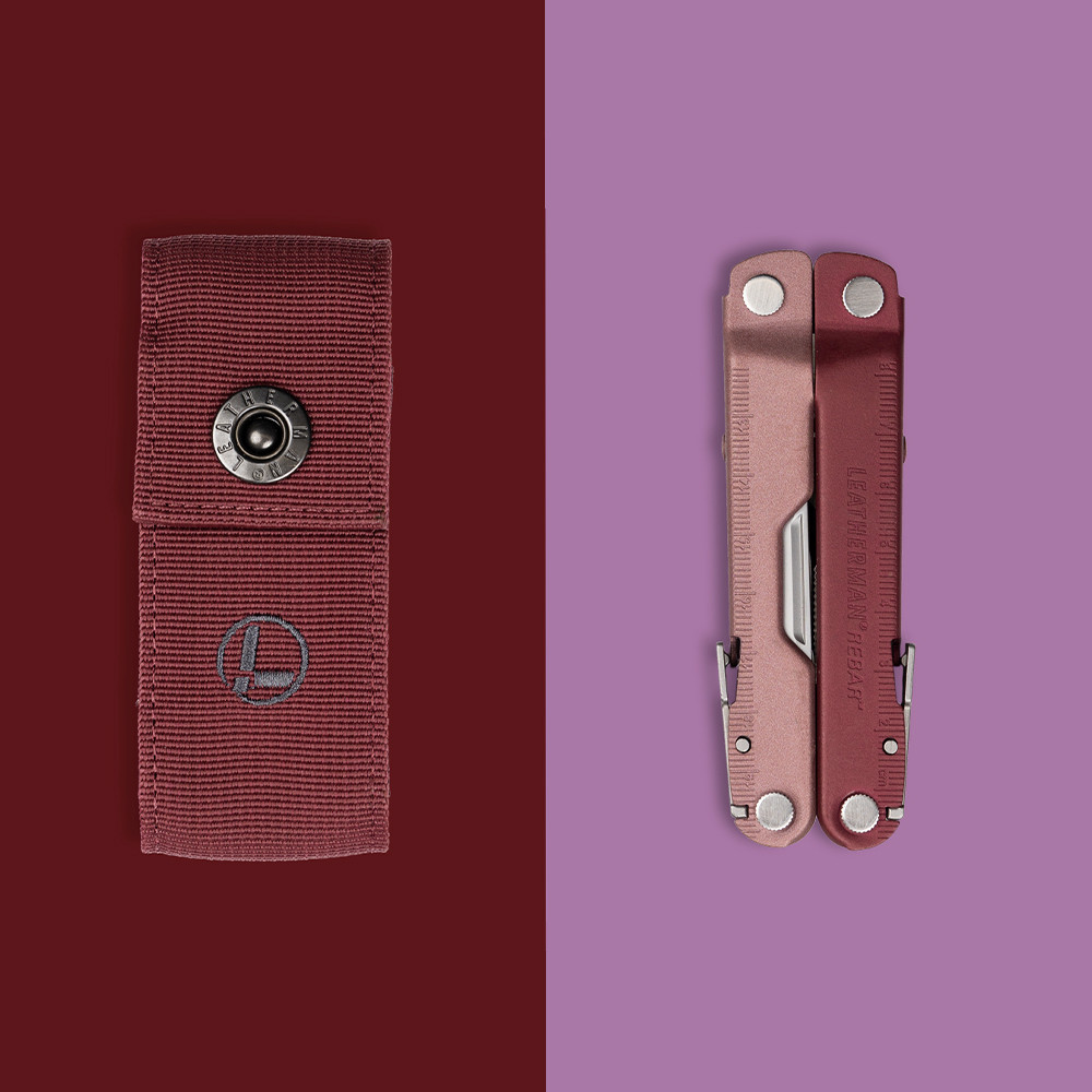 LEATHERMAN Rebar Heathered Cranbeny Fonksiyonlu Çakı