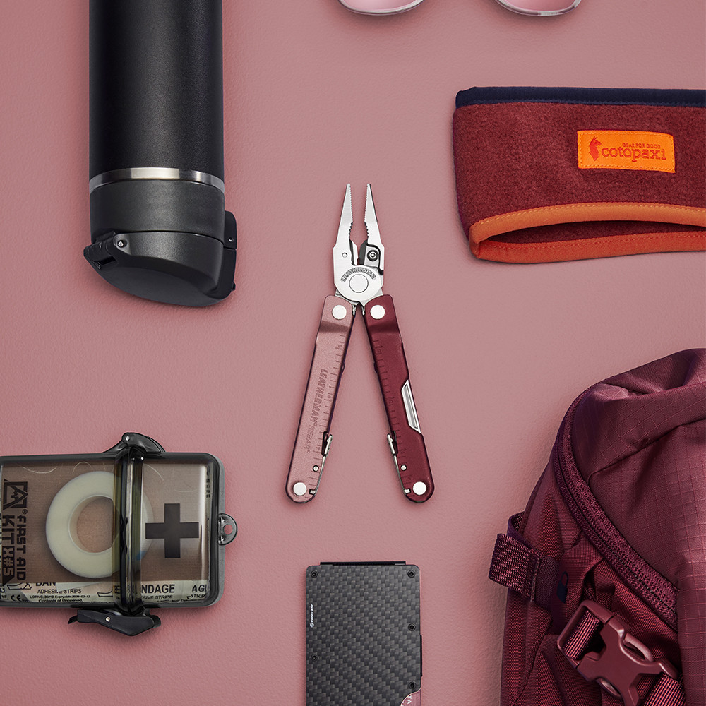 LEATHERMAN Rebar Heathered Cranbeny Fonksiyonlu Çakı