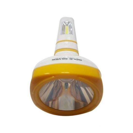 Gold Silver GS-2132 3 Watt + 2 Watt Cob Led Şarjlı El Feneri