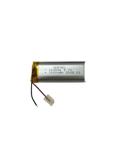 Sertec 102050 3.7V 1000mAh Li-Polymer Pil (Devreli/1.5A)
