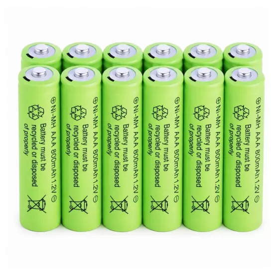 800 mAh 1.2V AAA Ni-Cd Şarj Edilebilir Pil 12 Adet