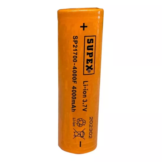 Supex SP21700-4000F Lityum Ion 3.7V 4000mAh Düz Kafa Pil