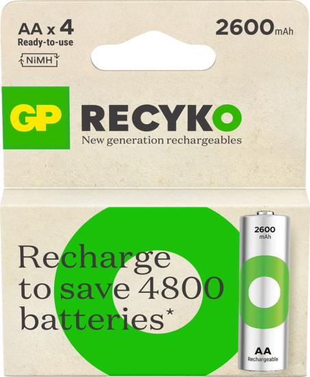 GP ReCyko GP270AAHCEMTR 2600 mAh AA Ni-MH Şarj Edilebilir Kalem Pil 4’lü