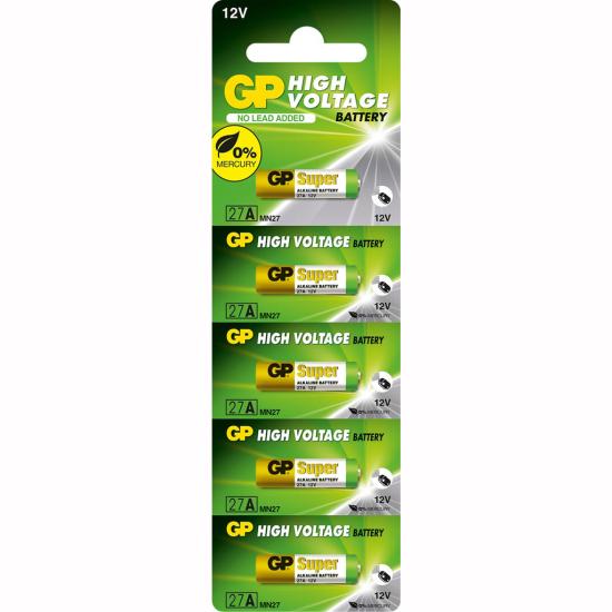 GP Super 27A MN27 12V Alkalin Kartela Pil 5’li