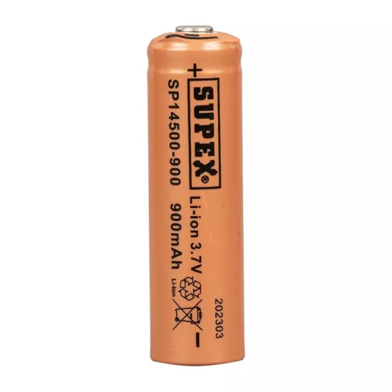 Supex SP14500-900 3.7V 14500 Model 900mAh Li-İon Uçlu Pil