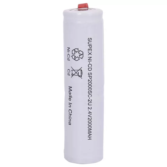 Supex 2000mAh 2.4V NiCd 2’li Üstüste Şarjlı Süpürge Pili