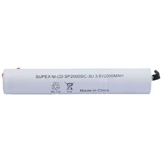 Supex 2000mAh 3.6V NiCd 3’lü Üstüste Şarjlı Süpürge Pili