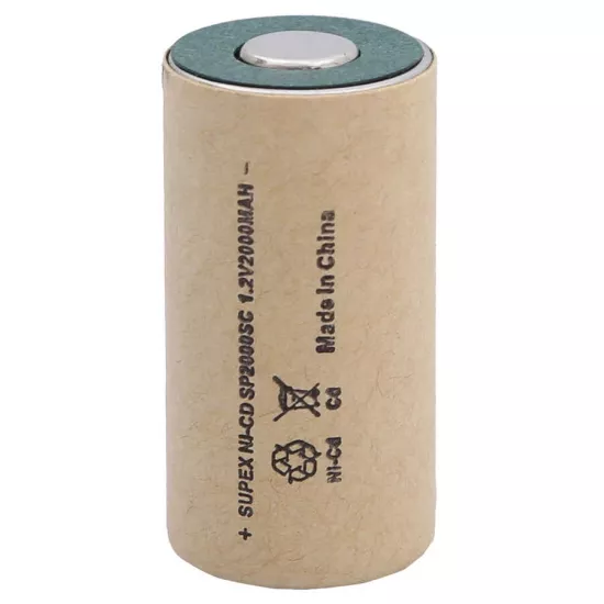 Supex SP2000SC 1.2V NiCd 2000mAh Düz Kafa Süpürge Pili