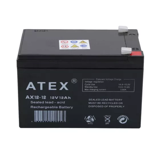 Atex AX12-12 12V 12Ah Akü