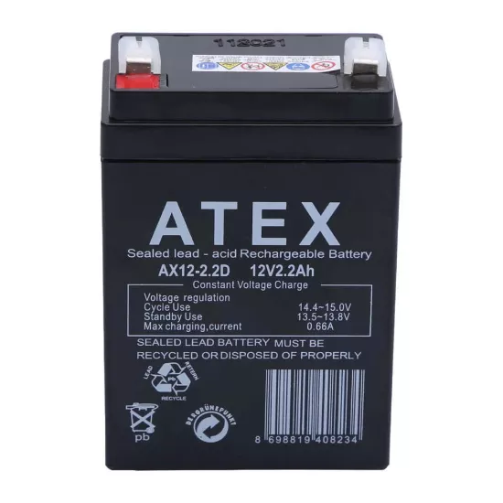 Atex AX12-2.2 12V 2.2Ah Dik Akü